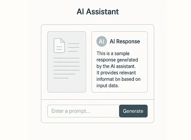 Custom AI assistant interface concept